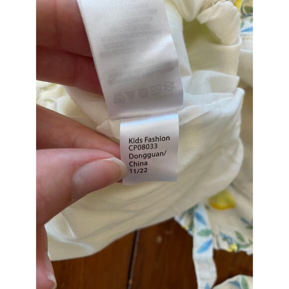 Cynthia Rowley 3-6 Month One Piece Set Hat Covered Buttons Yellow Lemon Bubble - Picture 8 of 13